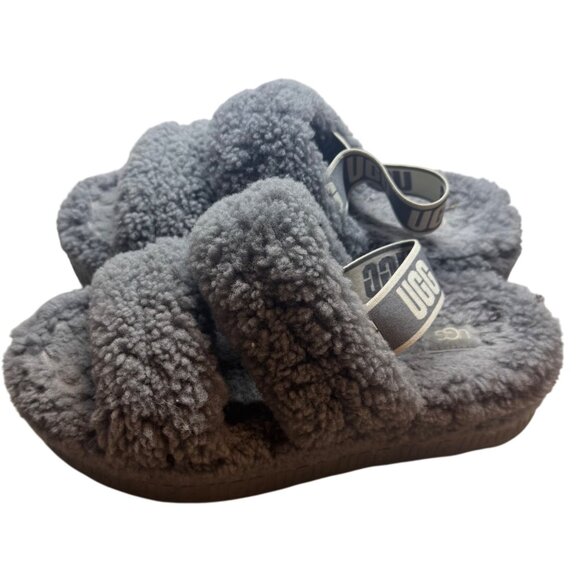 NEW UGG Australia Women's Size 10 Oh Fluffita Lighthouse Sheepskin Slippers - Picture 8 of 11